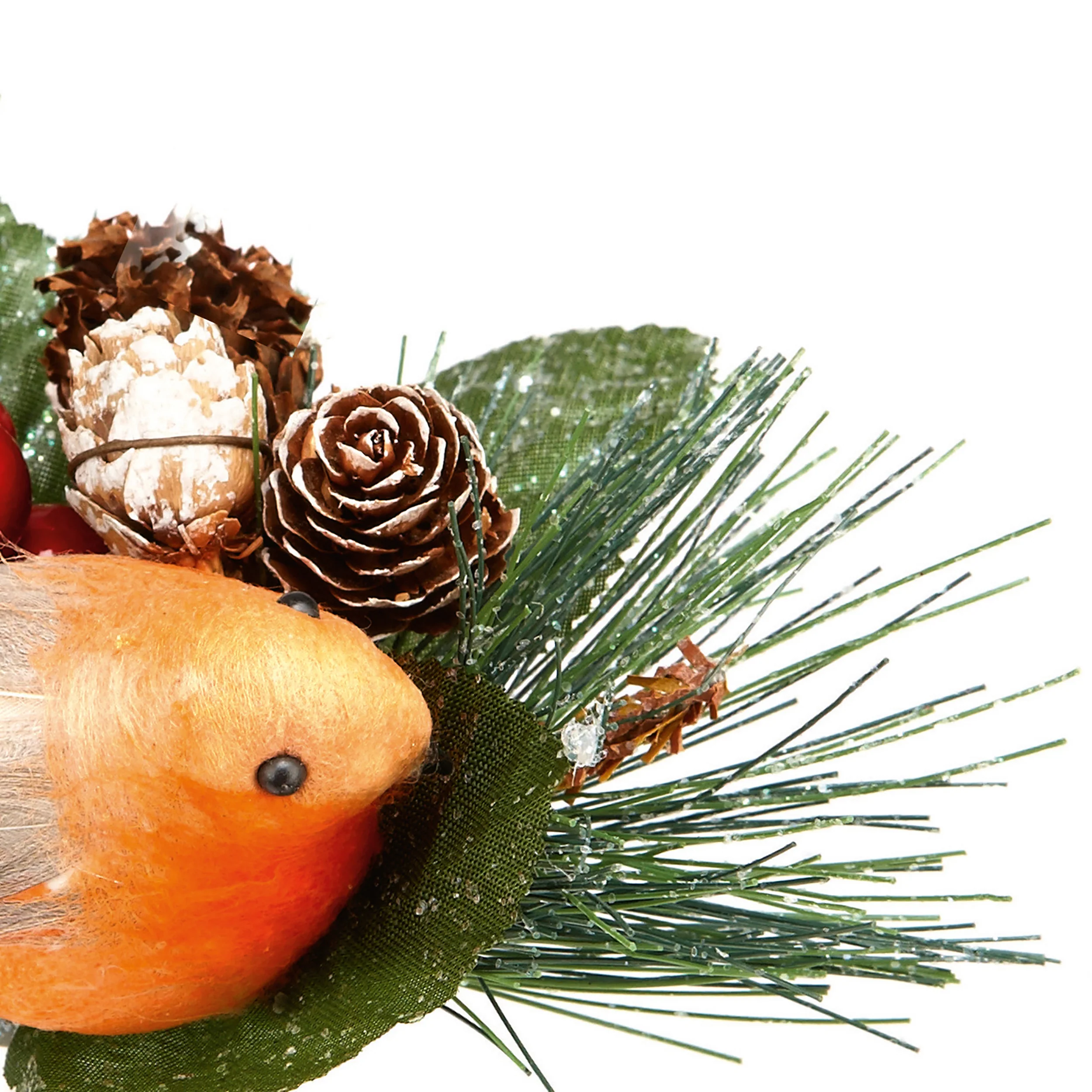 15cm Robin With Pine Cone Pick - Image 2