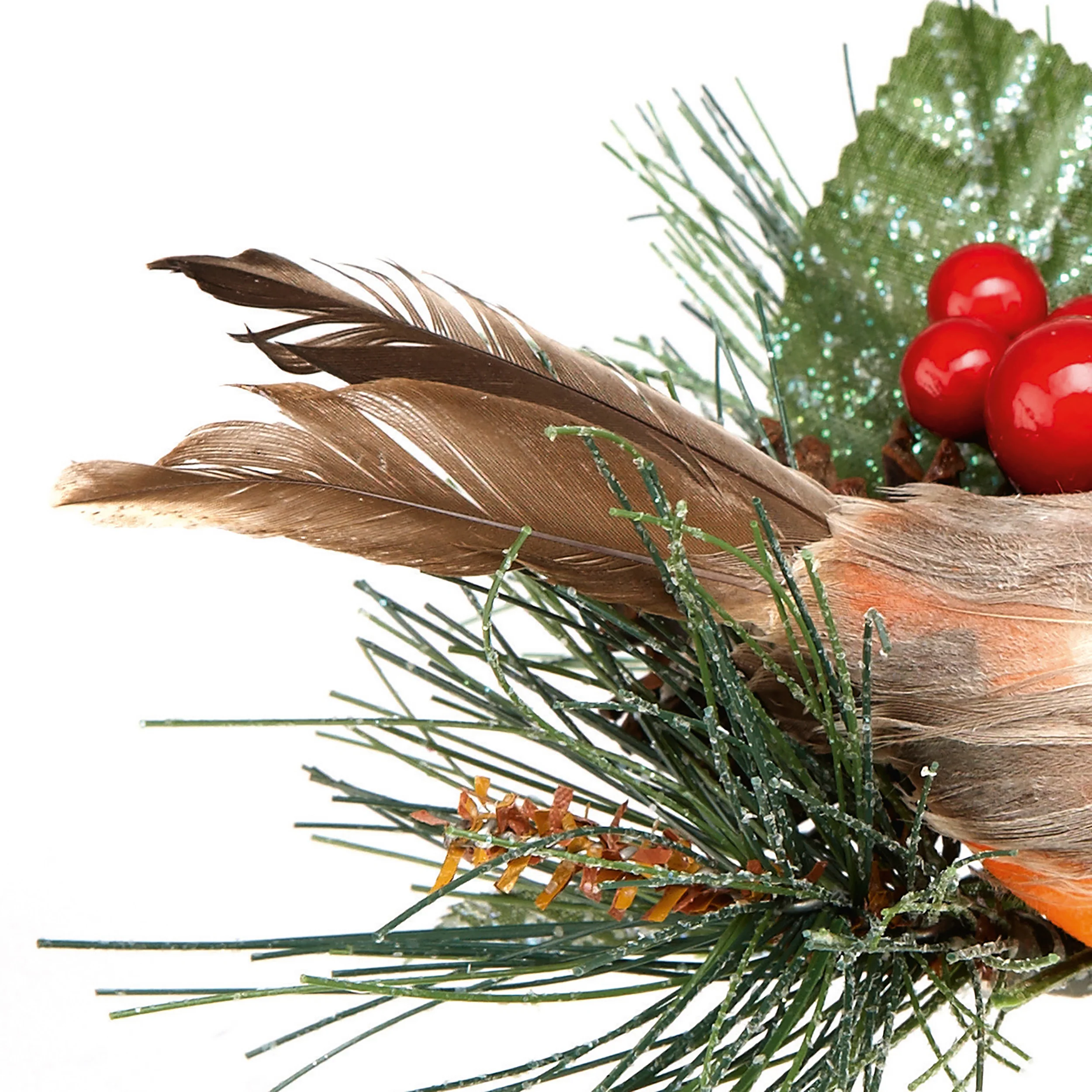 15cm Robin With Pine Cone Pick - Image 3