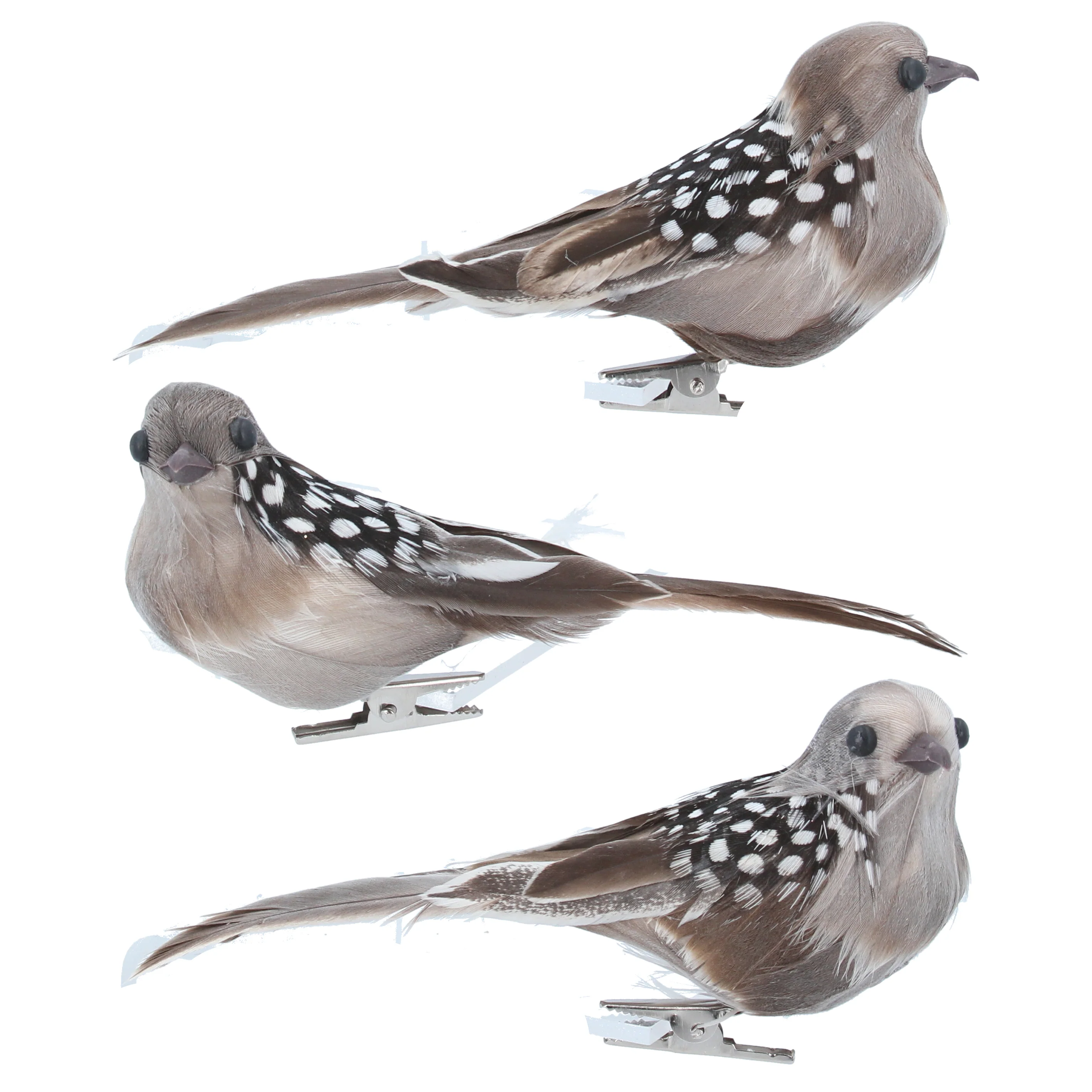 Natural Feather Bird Clip