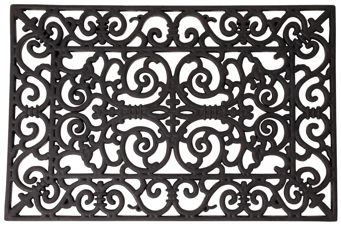 RB07 - HALF ROUND RUBBER/COIR DOORMAT