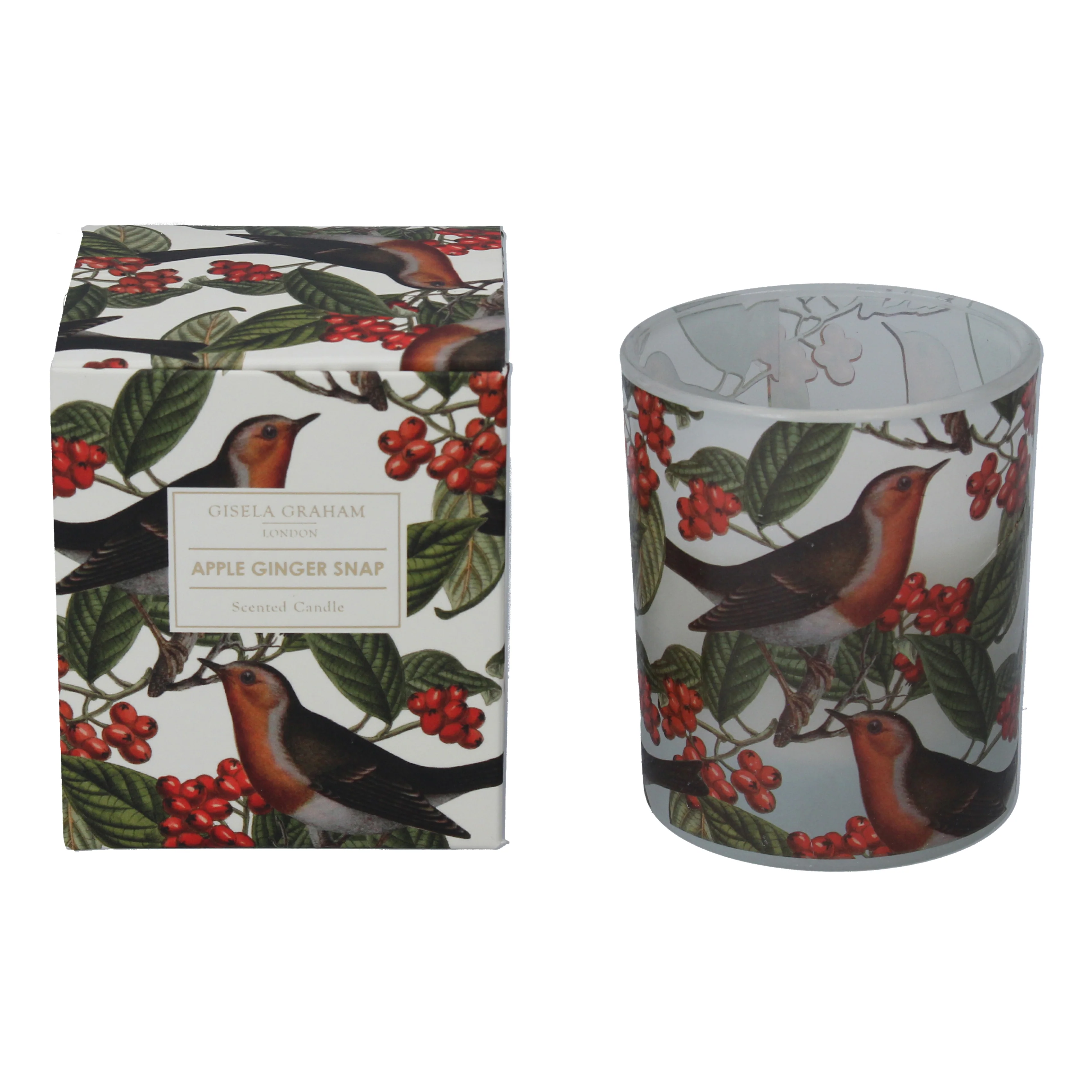 Robin/Berry Boxed Candle Pot, Lge