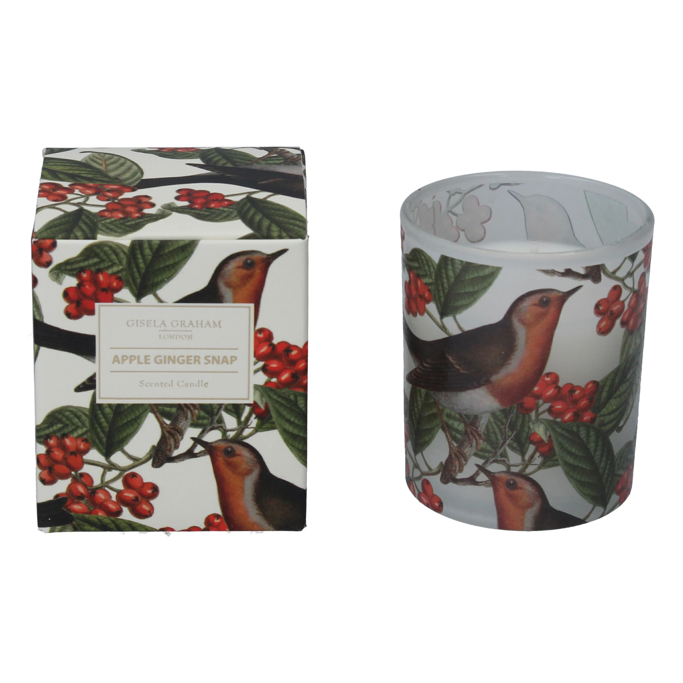 Robin/Berry Boxed Candle Pot, Sml