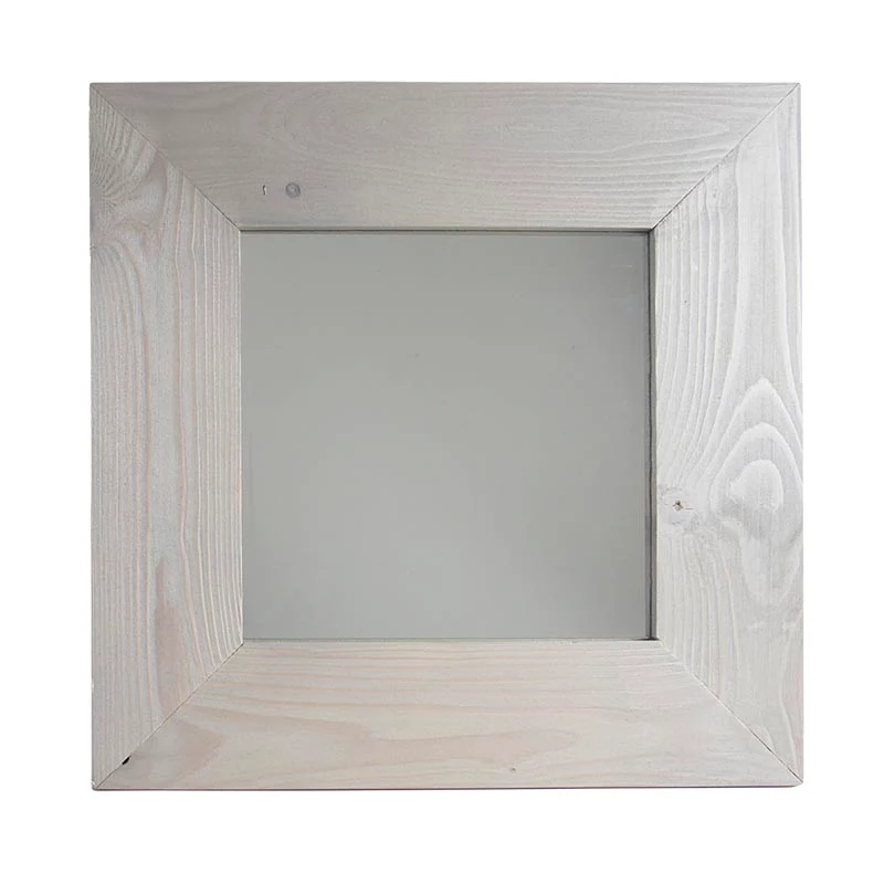 WD43 - MIRROR WOOD RECTANGULAR WHITE WASH