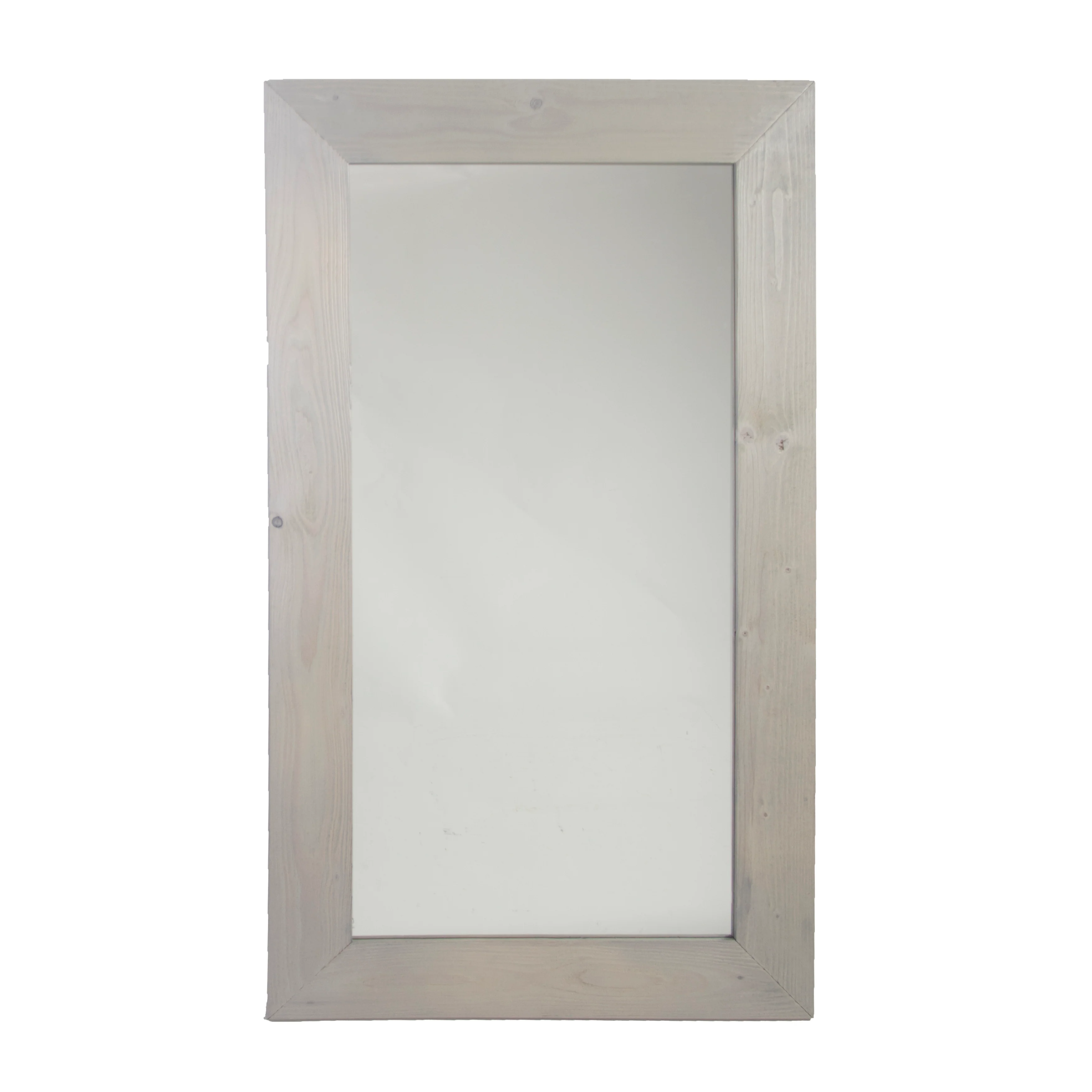 WD45 - MIRROR WOOD RECTANGULAR WHITE WASH